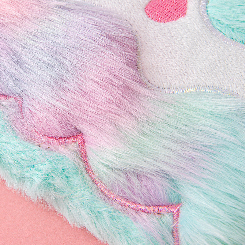 Wholesale plush notebook hand book high color value gift notebook